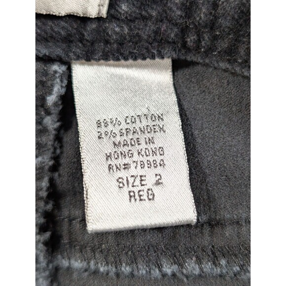 Vintage Chico's Corduroy Pants Womens 2 Reg Black Stretch Casual Minimalist - Picture 6 of 11